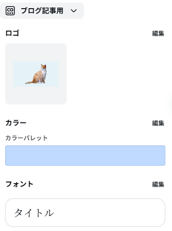 テンプレートとの活用方法2